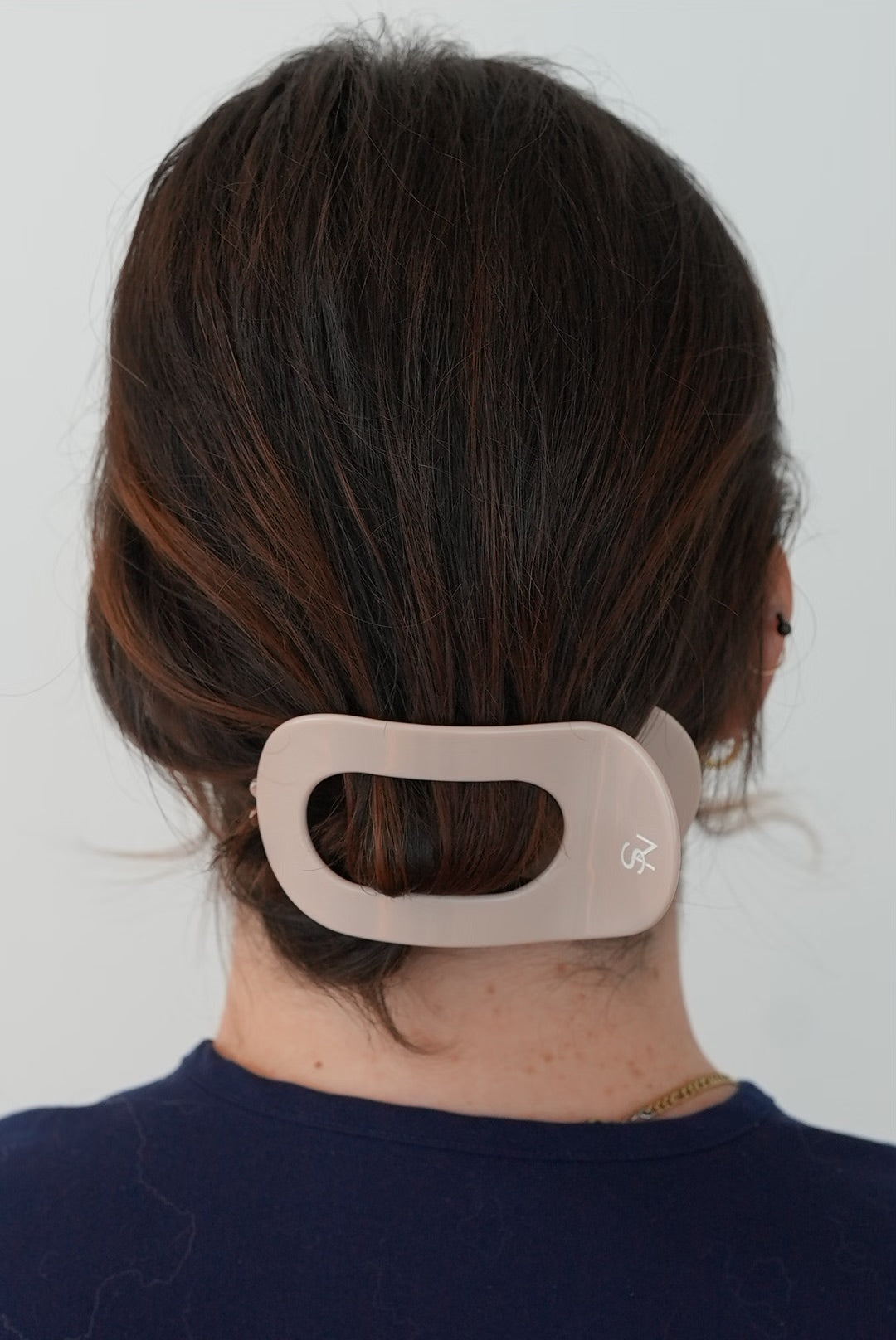 Pince à cheveux plate - Rose poudré