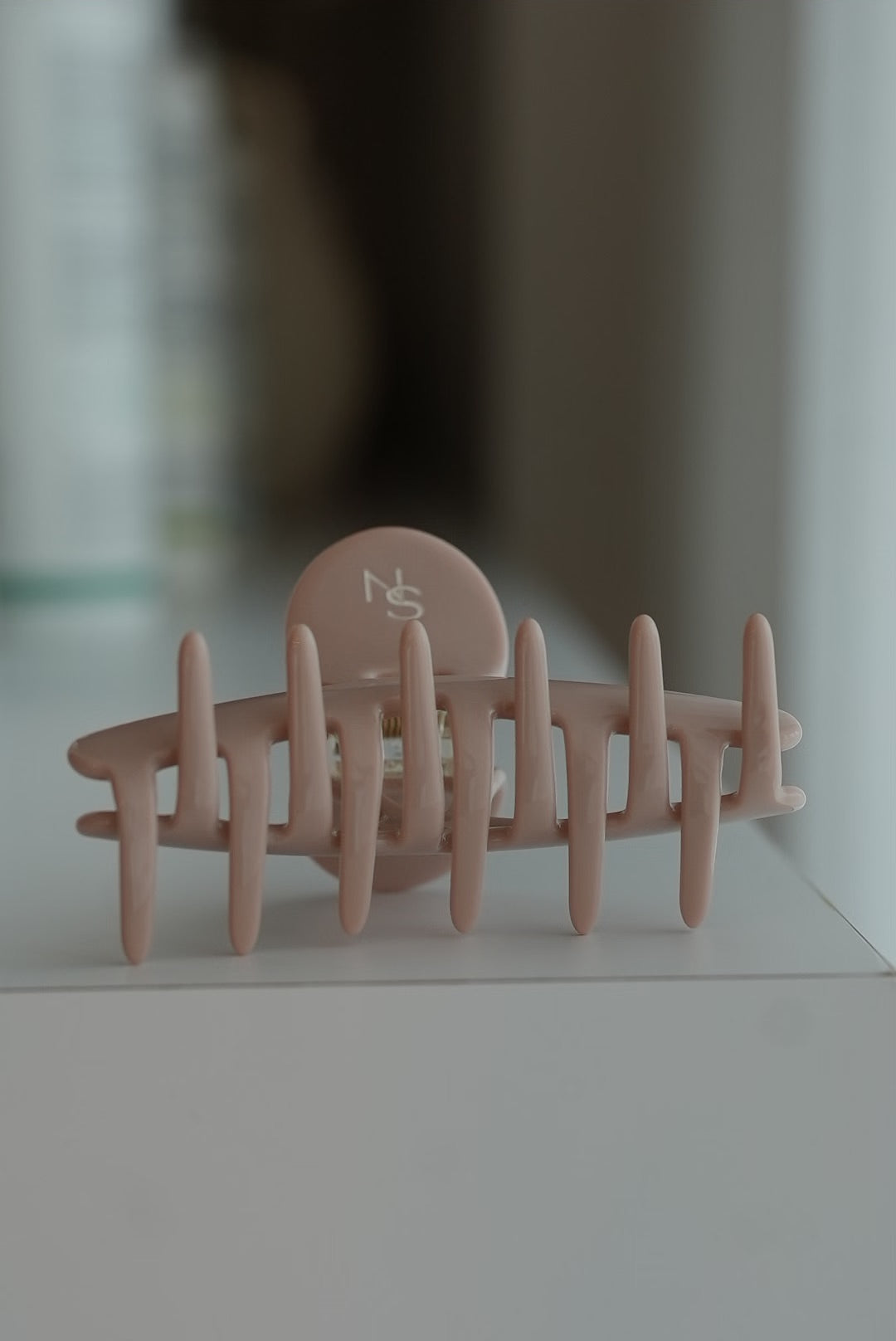 Pince compacte cheveux fins - Rose poudré