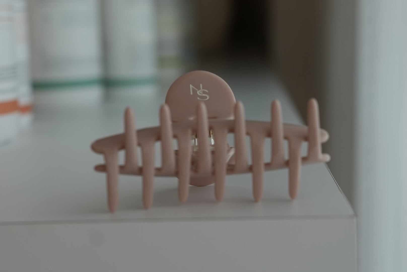 Pince compacte cheveux fins - Rose poudré