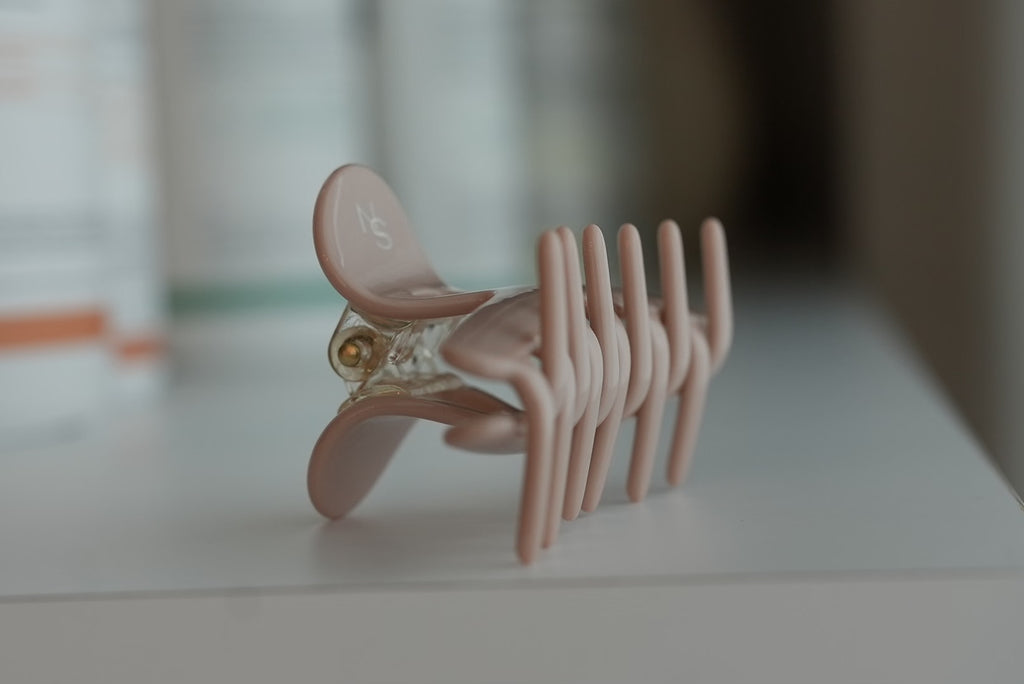 Pince compacte cheveux fins - Rose poudré