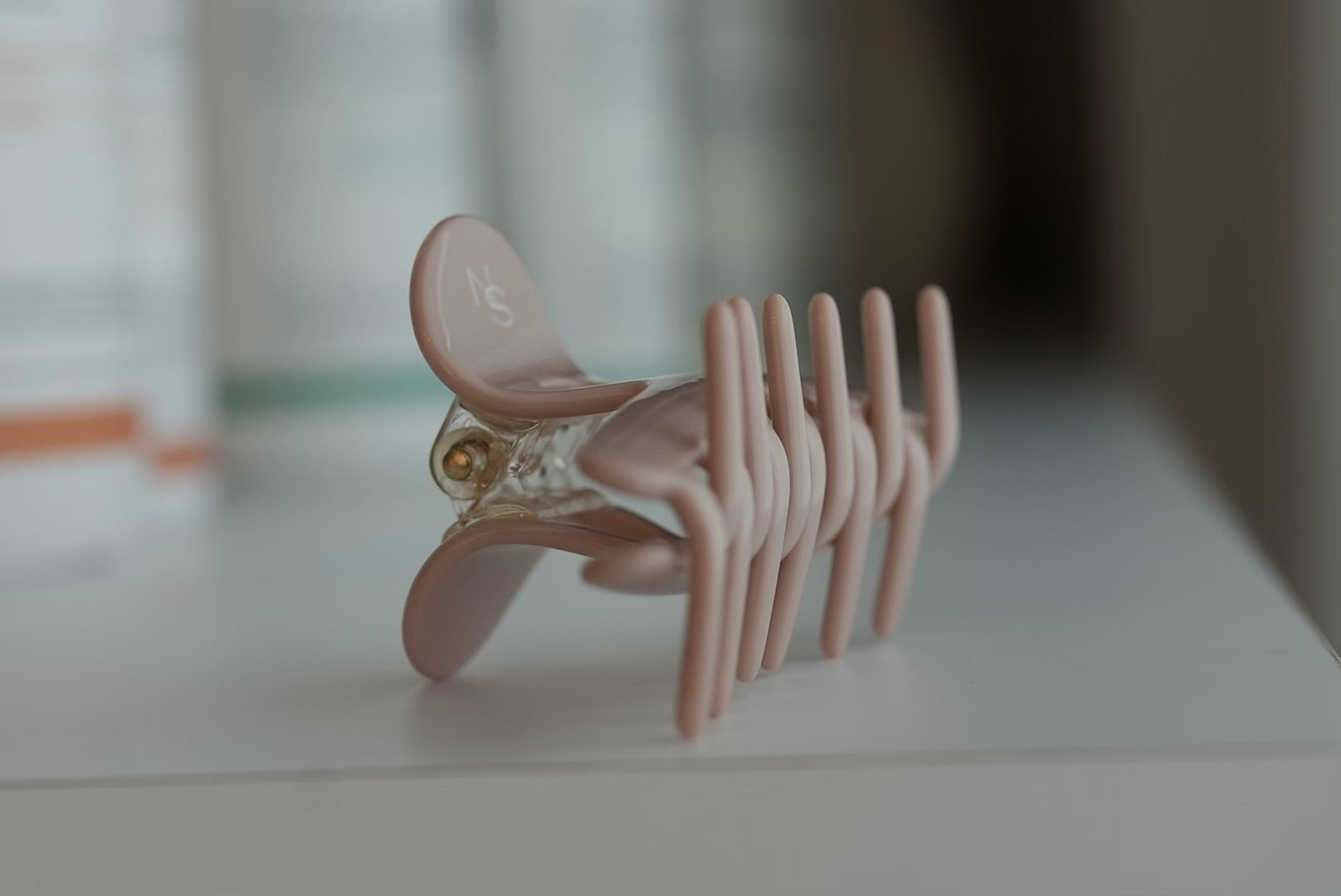 Pince compacte cheveux fins - Rose poudré