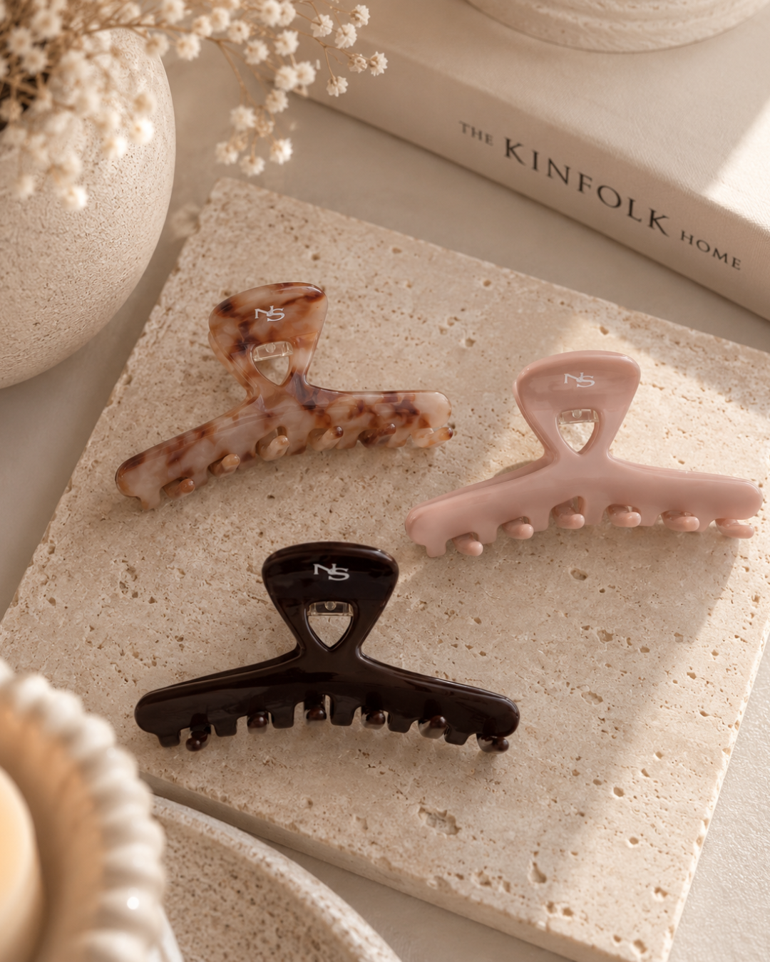 Pince compacte cheveux fins - Écaille multicolore